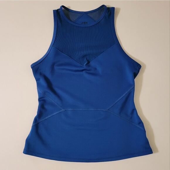 JoyLab Women's Blue Workout Tank Top with Mesh - Picture 3 of 12
